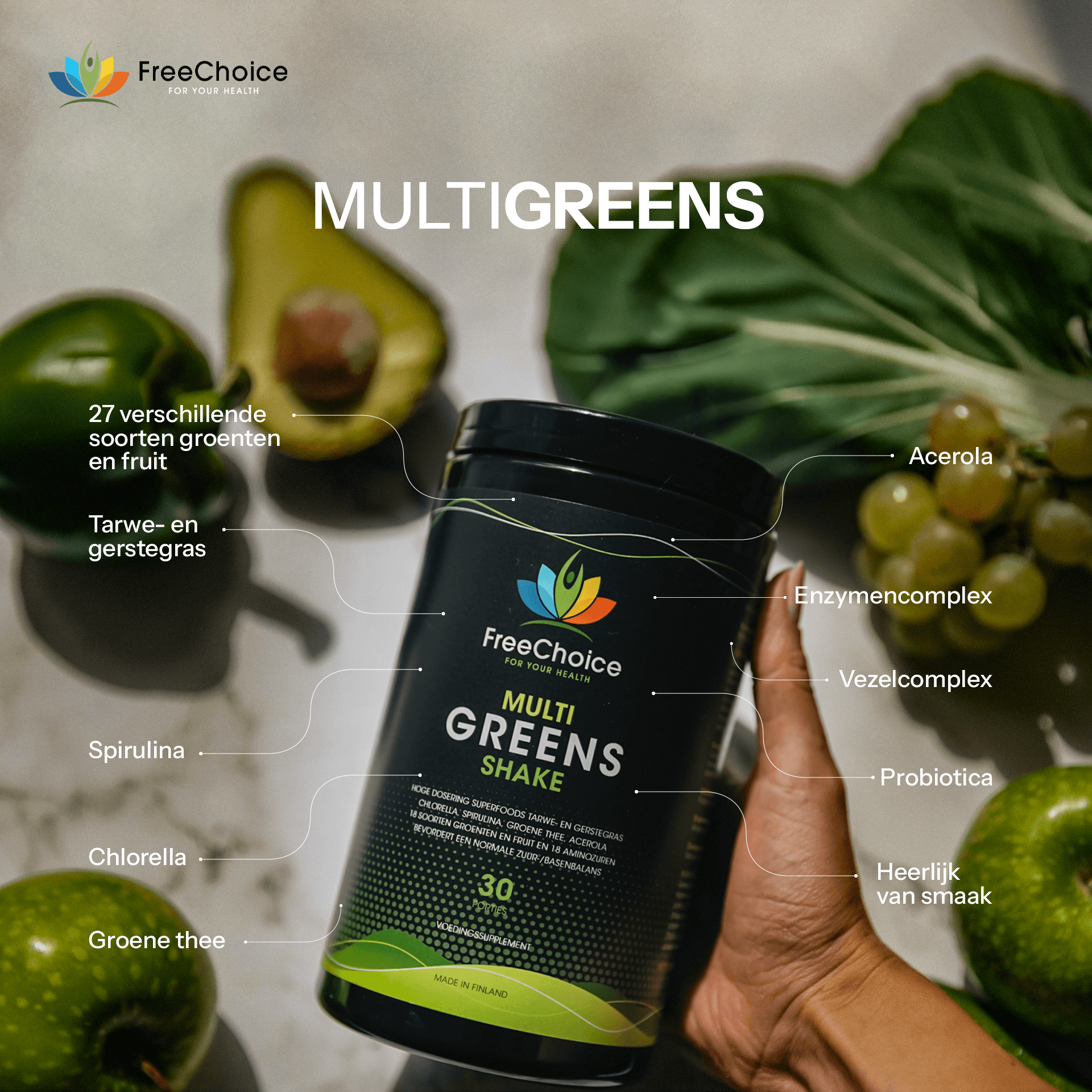 MultiGreens ad design